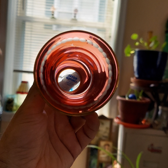 Cranberry Crystal Bud Vase - Picture 15 of 15